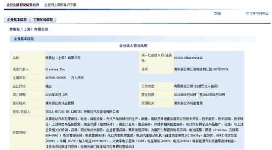 资本增至46.7亿 特斯拉上海公司已经不缺钱了？