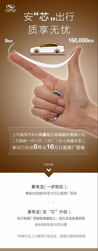 推八年超长质保 上汽通用为小排量动力上“保险”