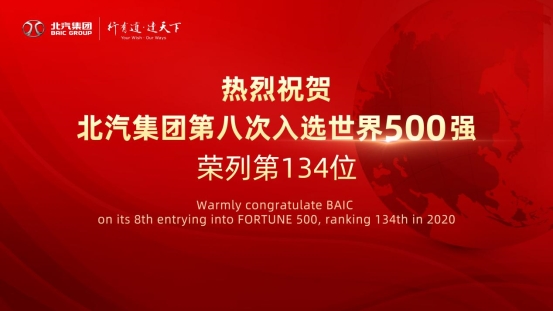 北汽再次上榜“世界500强” 排名第134位