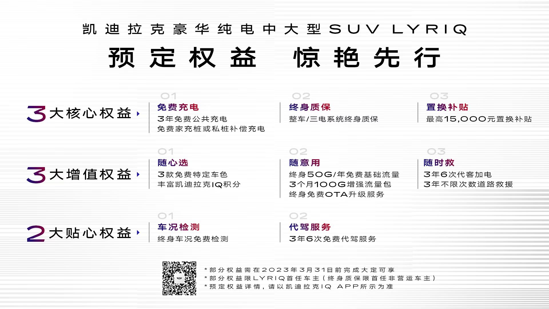 免费充电 凯迪拉克LYRIQ预定权益发布
