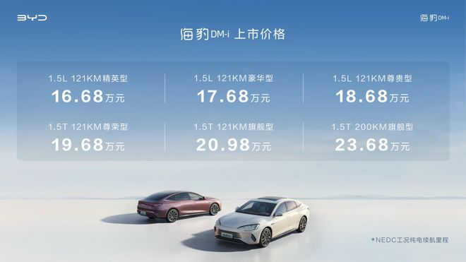 向中型合资燃油轿车宣战，16.68万起售海豹DM-i来了